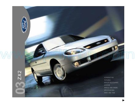 Cover of  Ford Zx2 2003.Pdf