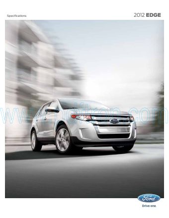 Cover of  Ford Edge Specifications 2012 .Pdf