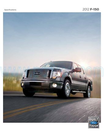 Cover of  Ford F 150 Specifications 2012 .Pdf