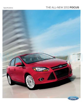 Cover of  Ford Focus Specifications 2012 .Pdf