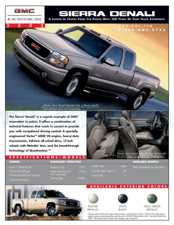 Cover of  Gmc Sierra Denali 2002.Pdf