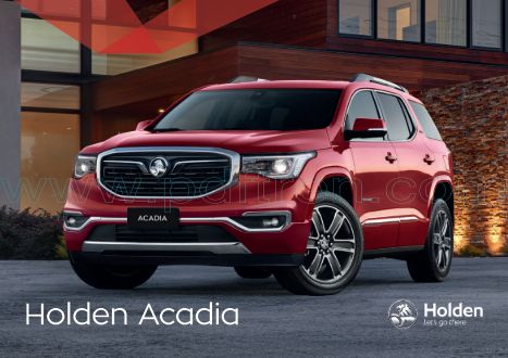 Cover of Holden Acadia 2018 Brochure 201810.Pdf