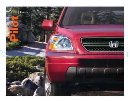 Cover of  Honda Pilot 2003.Pdf