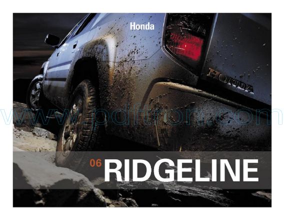 Cover of  Honda Ridgeline 2006.Pdf