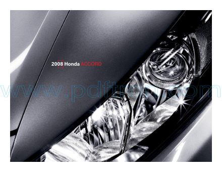 Cover of  Honda Accord 2008.Pdf