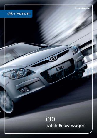 Cover of Hyundai İ30 Fd Brochure 201103.Pdf