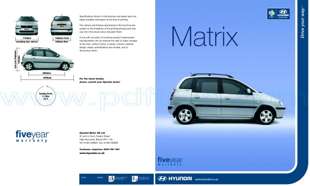 Cover of Hyundai Matrix Brochure.Pdf