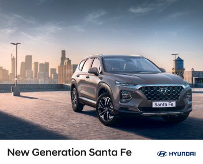 Cover of Hyundai Santa Fe Car Brochure 2019.Pdf