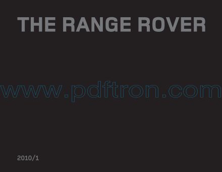 Cover of  Land Rover Range Rover 2010.Pdf