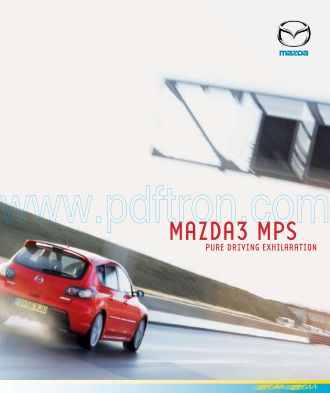 Cover of Mazda 3 Mps Brochure.Pdf