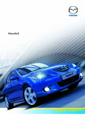 Cover of Mazda 3 Car Brochure 2004.Pdf