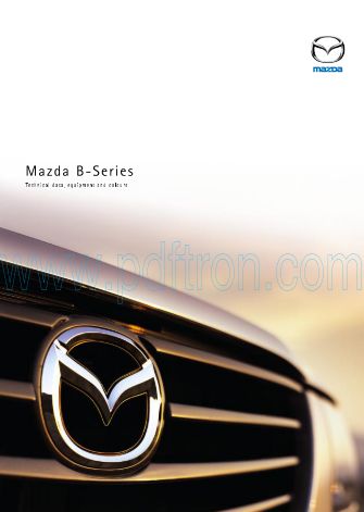 Cover of Mazda B Series Truck Specification Brochure 2003.Pdf