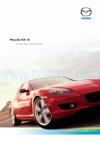 Cover of Mazda Rx 8 Car Brochure 2003.Pdf