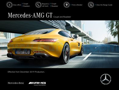 Cover of Mercedes Benz Amg Gt Coupe And Roadster Car Brochure 2019.Pdf