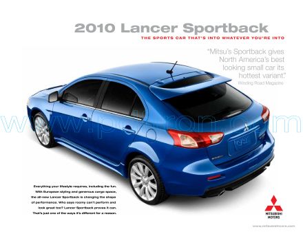 Cover of  Mitsubishi Lancer Sportback 2010.Pdf