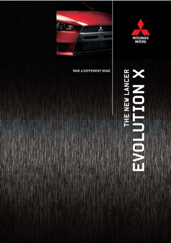 Cover of Mitsubishi Lancer Evolution X Brochure.Pdf