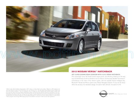 Cover of  Nissan Versa Hatchback 2012.Pdf