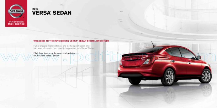 Cover of  Nissan Versa Sedan 2016.Pdf