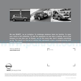 Cover of Nissan Micra Technical Data 2009.Pdf