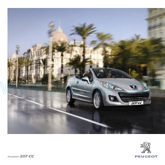 Cover of Peugeot 207Cc Brochure.Pdf