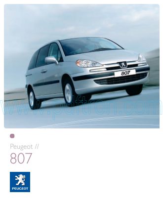 Cover of Peugeot 807 Brochure.Pdf