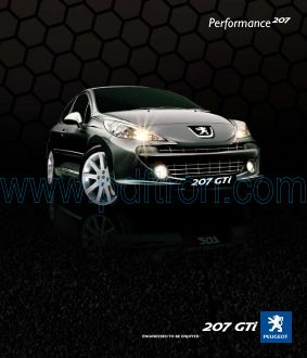 Cover of Peugeot 207 Gti A7 I Brochure 200709.Pdf