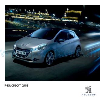 Cover of Peugeot 208 A9 Brochure 201209.Pdf