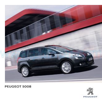 Cover of Peugeot 5008 2013 Brochure 201305.Pdf