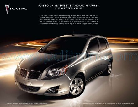 Cover of  Pontiac G3 Flyer 2009.pdf