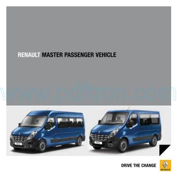 Cover of Renault Master Passenger Vehicle.Pdf