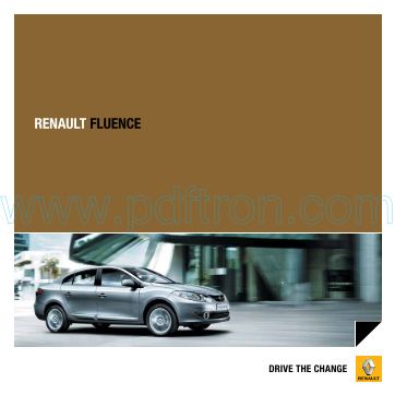 Cover of Renault Fluence X38I 2010  Brochure 201010.Pdf