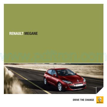 Cover of Renault Meganehatch X32I Brochure 201009.Pdf