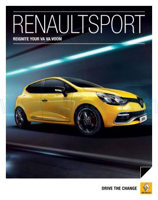 Cover of Renault Sport Range Brochure 2013.Pdf