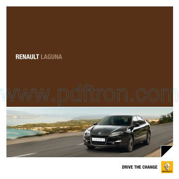 Cover of Renault Laguna III Facelift brochure.Pdf