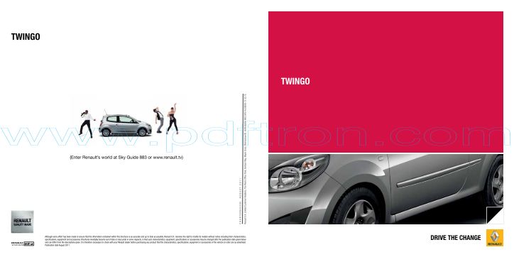 Cover of Renault twingo II 2011 car brochure2011.Pdf