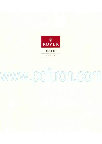 Cover of Rover 800 Brochure 1989.Pdf