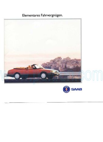 Cover of Saab 900 Cabriolet Car Brochure 1993.Pdf