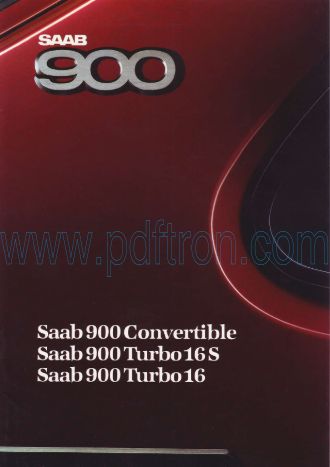 Cover of Saab 900 Car Brochure 1988 202302.Pdf