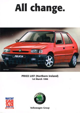 Cover of Skoda Felicia Price List Northern Ireland.Pdf