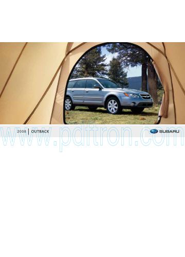 Cover of  Subaru Outback 2008.Pdf