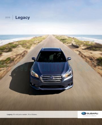 Cover of  Subaru Legacy 2016.Pdf