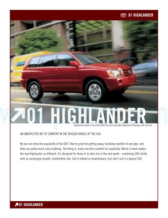 Cover of  Toyota Highlander 2001.Pdf