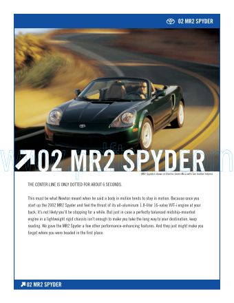 Cover of  Toyota Mr2 2002.Pdf