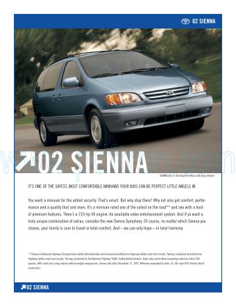 Cover of  Toyota Sienna 2002.Pdf