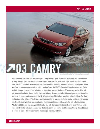 Cover of  Toyota Camry 2003.Pdf