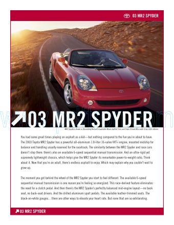 Cover of  Toyota Mr2 2003.Pdf