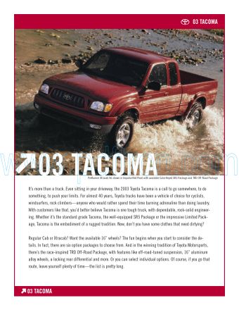 Cover of  Toyota Tacoma 2003.Pdf