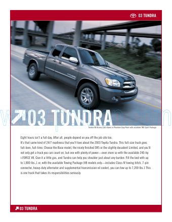 Cover of  Toyota Tundra 2003.Pdf