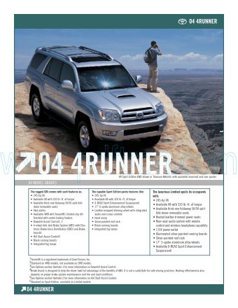 Cover of  Toyota 4Runner 2004.Pdf