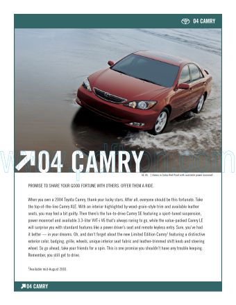 Cover of  Toyota Camry 2004.Pdf